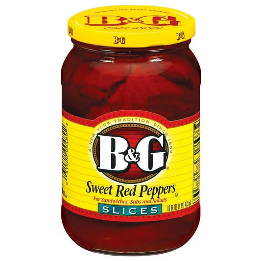 B&G SWEET RED PEPPER SLICES 16 OZ