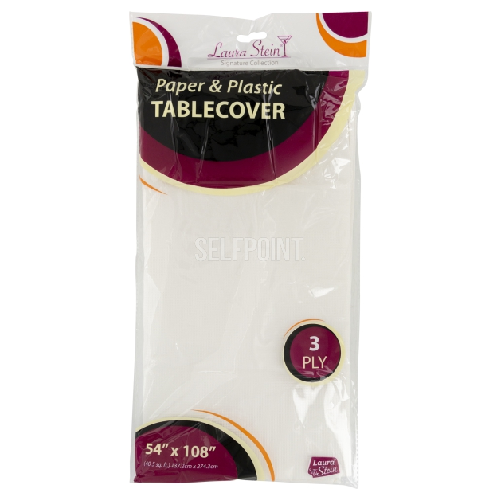 3 PLY PAPER & PLASTIC 54*108 TABLE COVER