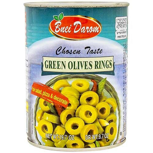 BNEI DAROM GREEN OLIVE RINGS 19.7 OZ