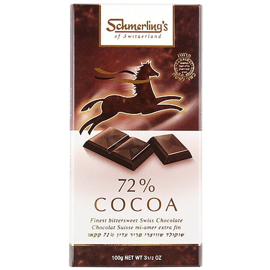 SCHMERLING 72% COCOA CHOCOLATE BAR 3.5 OZ