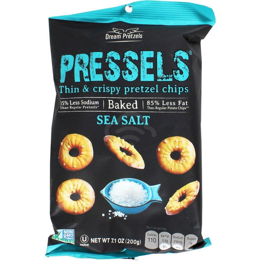 PRESSELS PRETZEL CHIPS SEA SALT 7.1 OZ