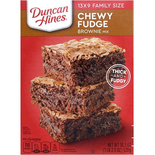 DUNCAN HINES CHEWY FUDGE BROWNIE MIX 18.3 OZ