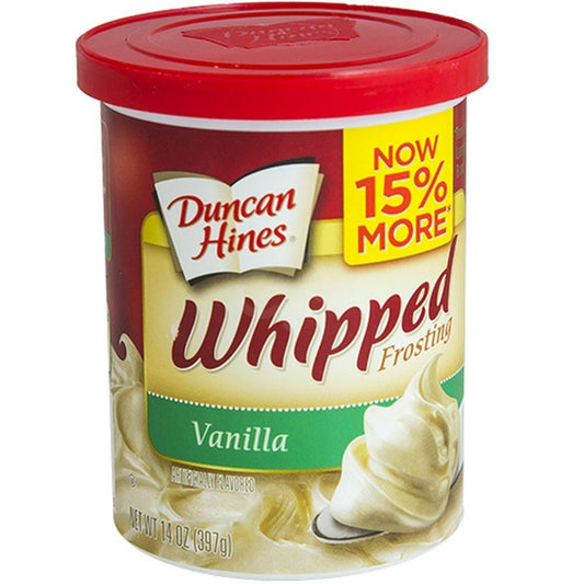 DUNCAN HINES WHIPPED FROSTING VANILLA 14 OZ