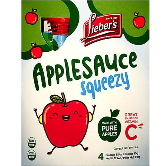 LIEBER'S APPLE SAUCE POUCHES SWEETENED