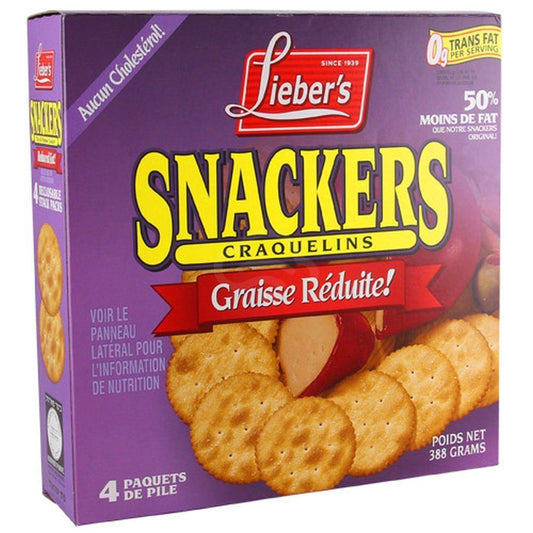 LIEBER'S SNACKERS REDUCED FAT 12.5 OZ